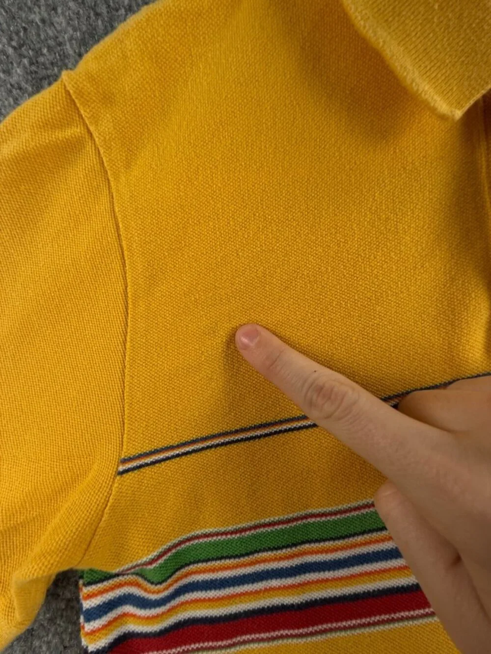 Polo Ralph Lauren Boys Polo Striped Yellow Green Blue Pony Logo Large 14/16